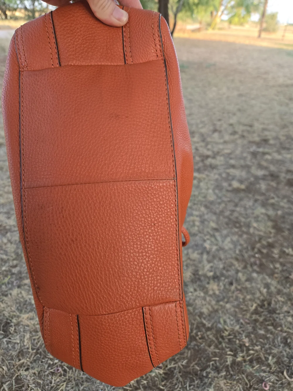Michael Kors Burnt Orange Leather Shoulder Bag